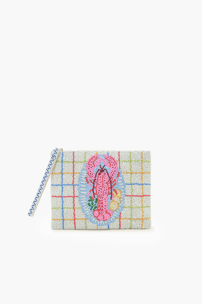 New England Lobster Beaded Wristlet Clutch | view 1