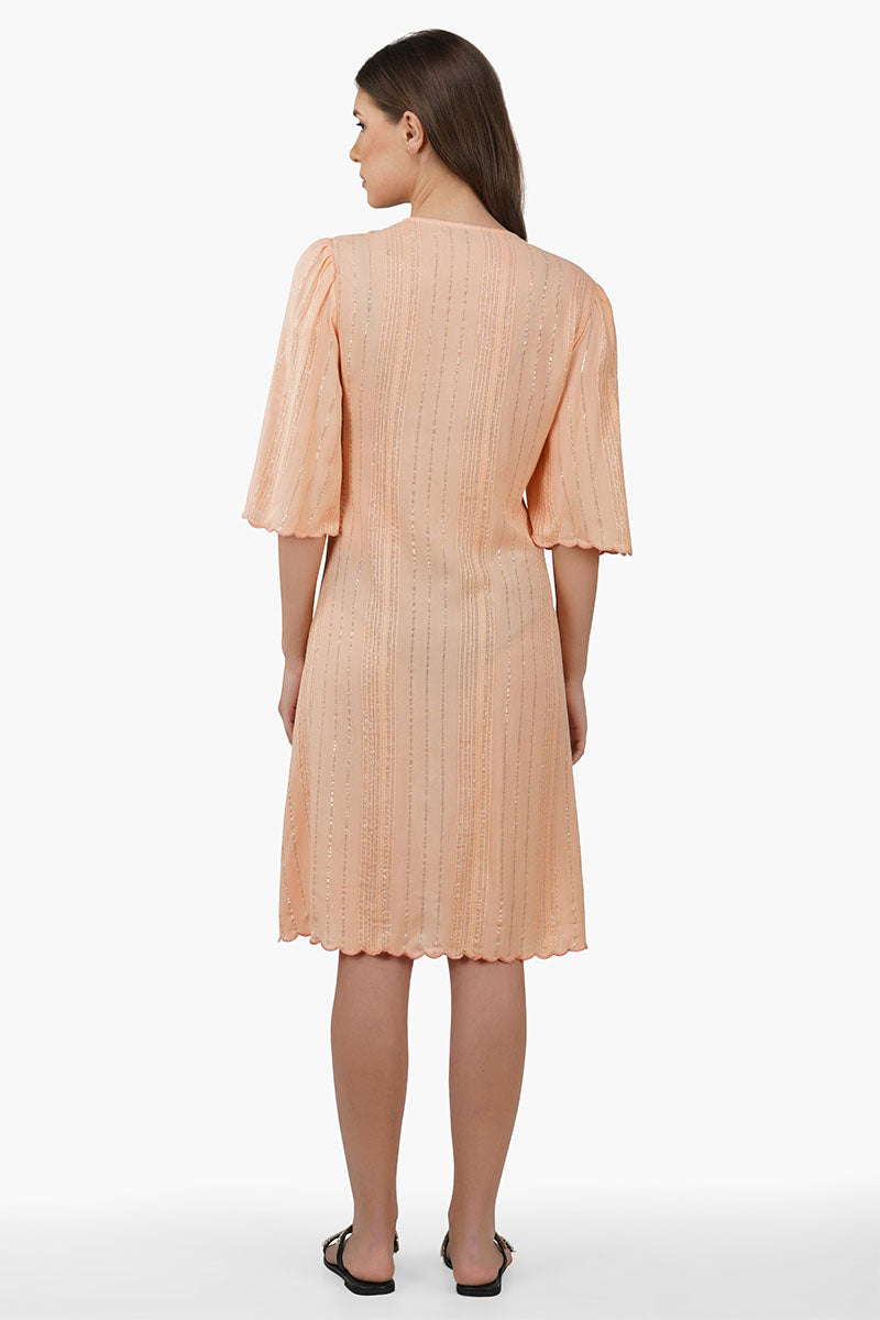 Sandy Viscose Lurex Striped Cover Up