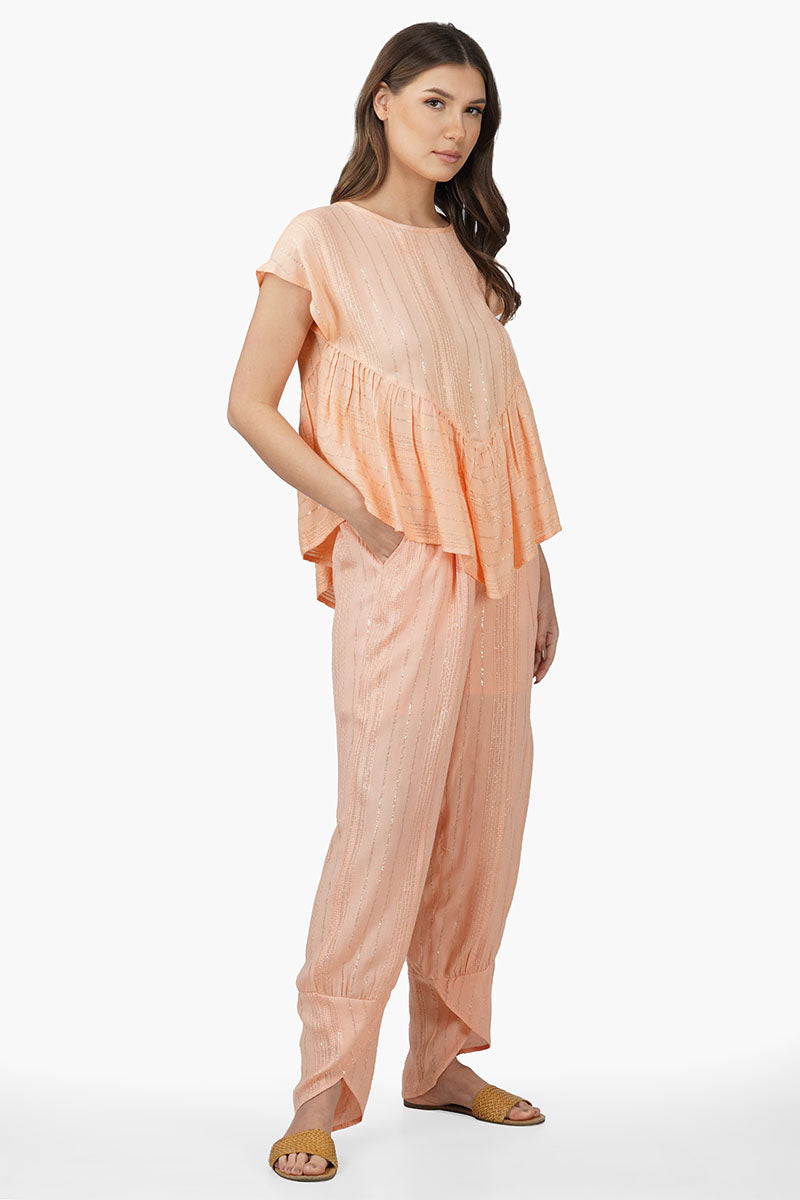 Sandy Viscose Lurex Striped Blouse