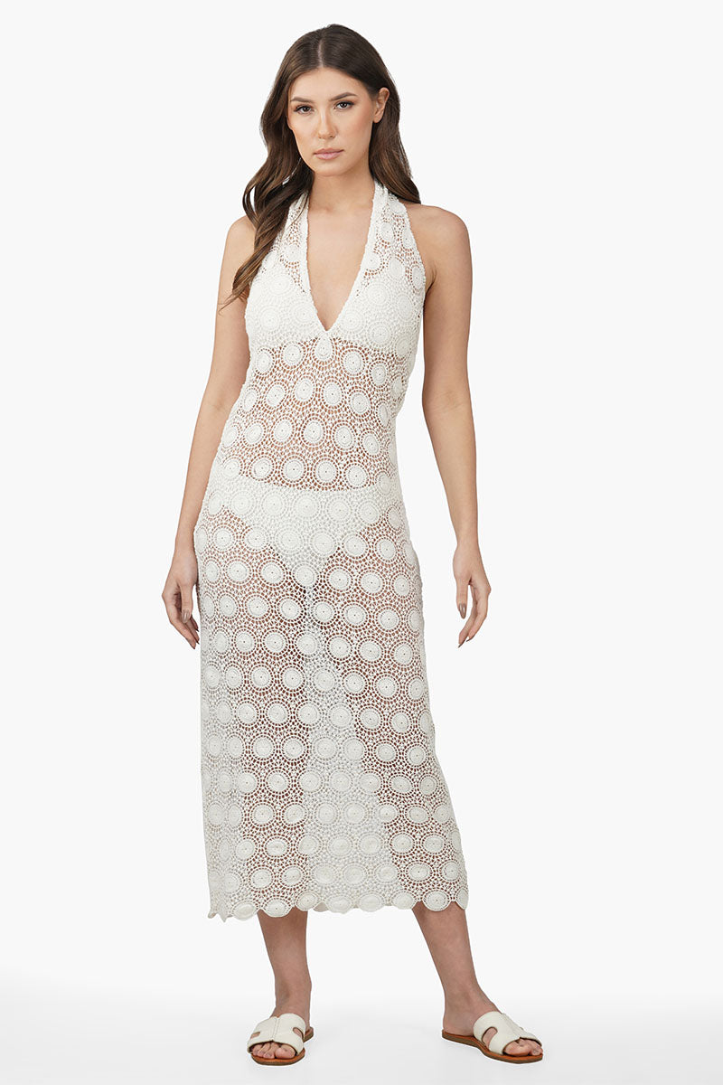 Dori Lace Halter Dress Cover Up | America & Beyond Dori Lace Halter Dress Cover Up | America & Beyond