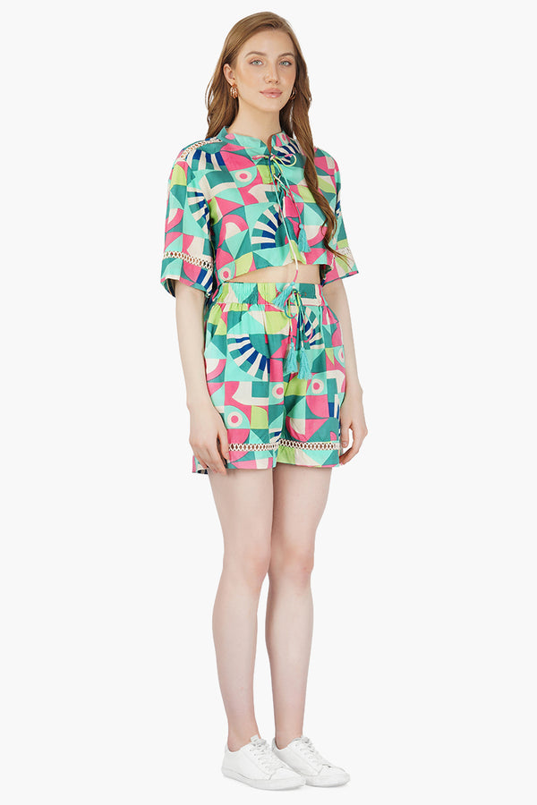 Jack Toucan Printed Cropped Top