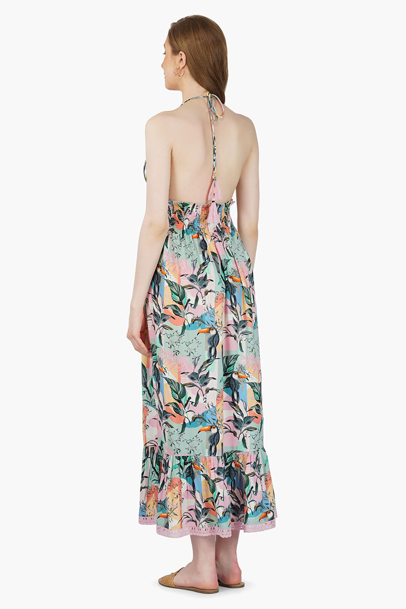 Palmrio Halter Dress