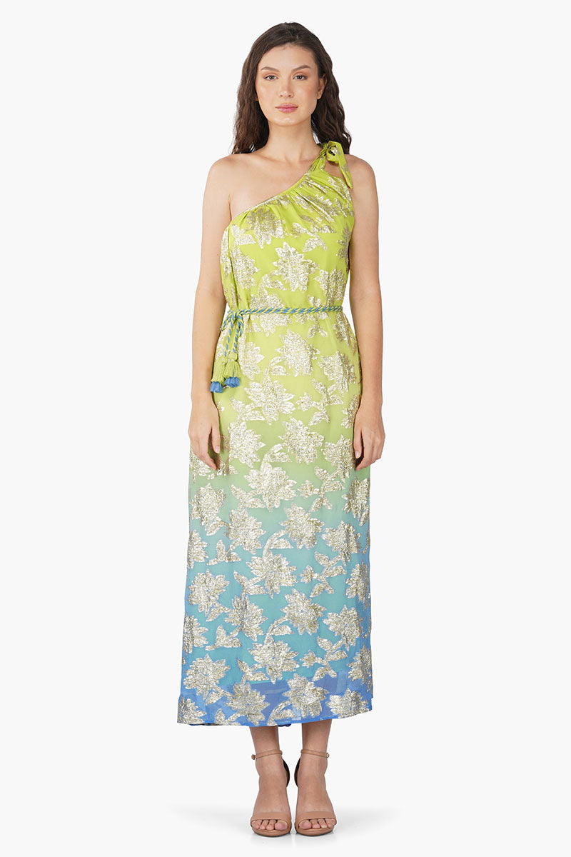 Summer June One Shoulder Lurex Dress