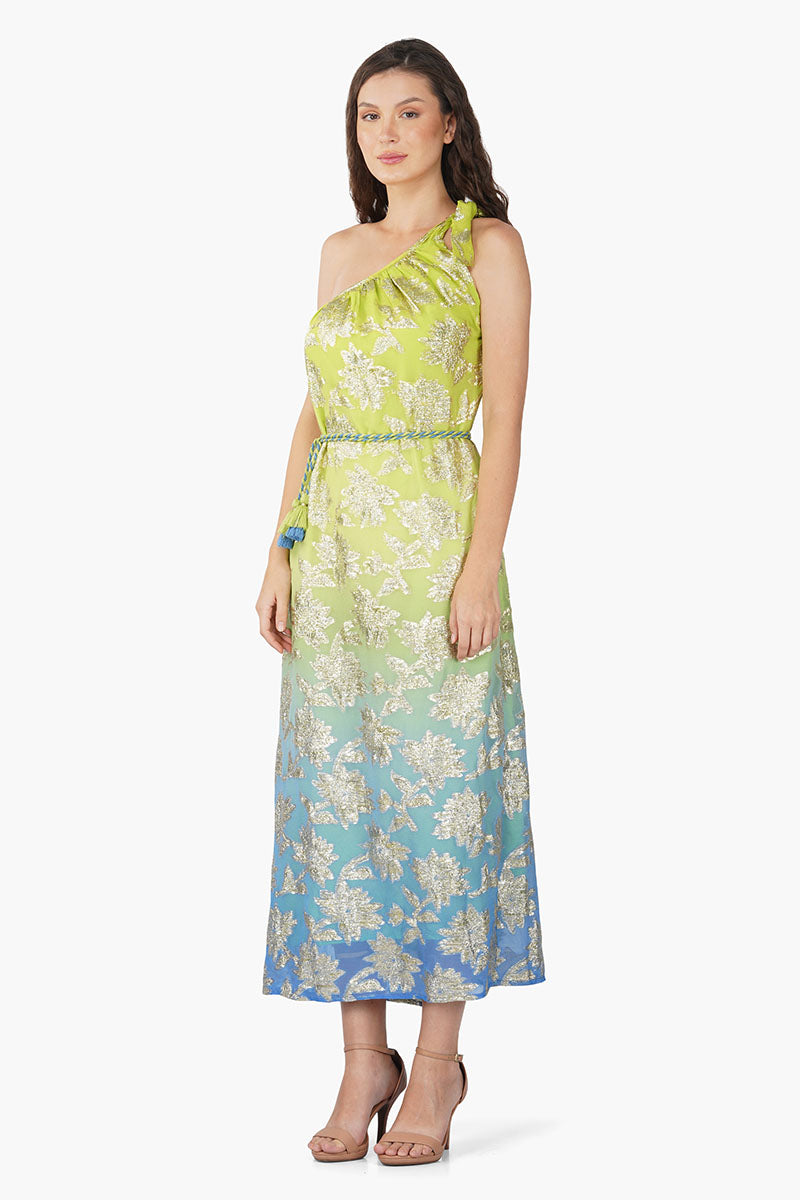 Summer June One Shoulder Lurex Dress