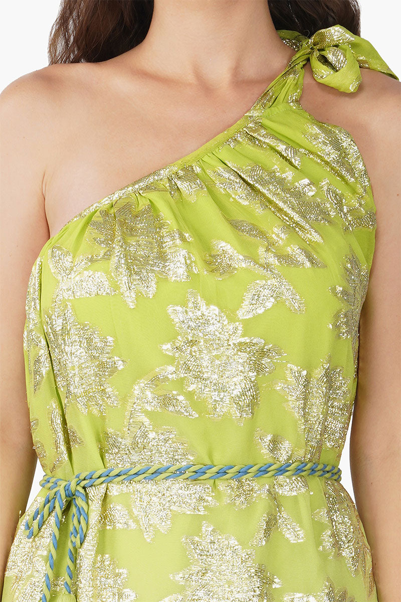 Summer June One Shoulder Lurex Dress