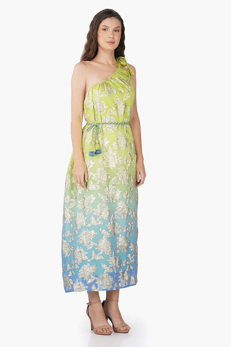 Summer June One Shoulder Lurex Dress