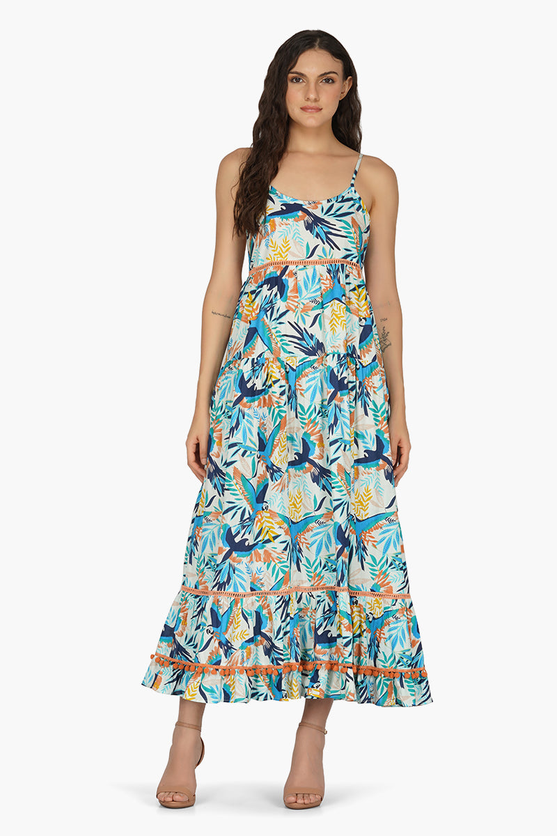 fitted lace wedding dress Alice Printed Maxi Dress M