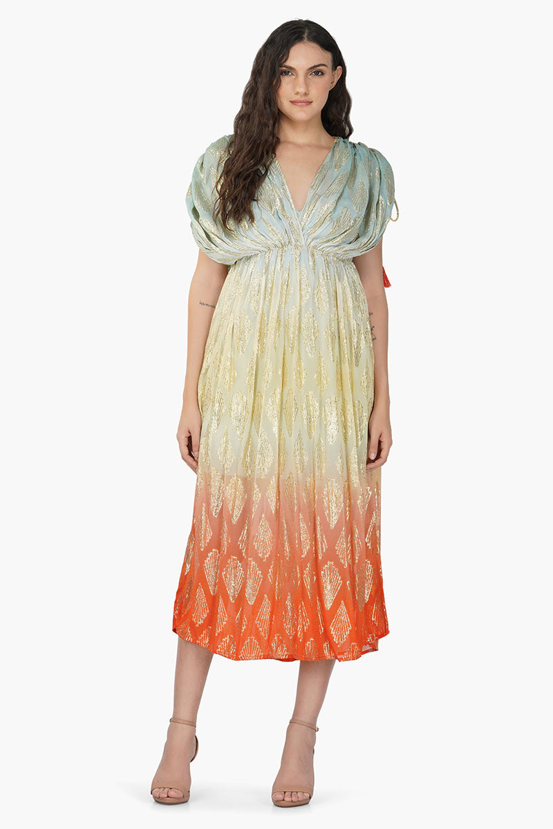 Magnolia Lurex Maxi Dress L