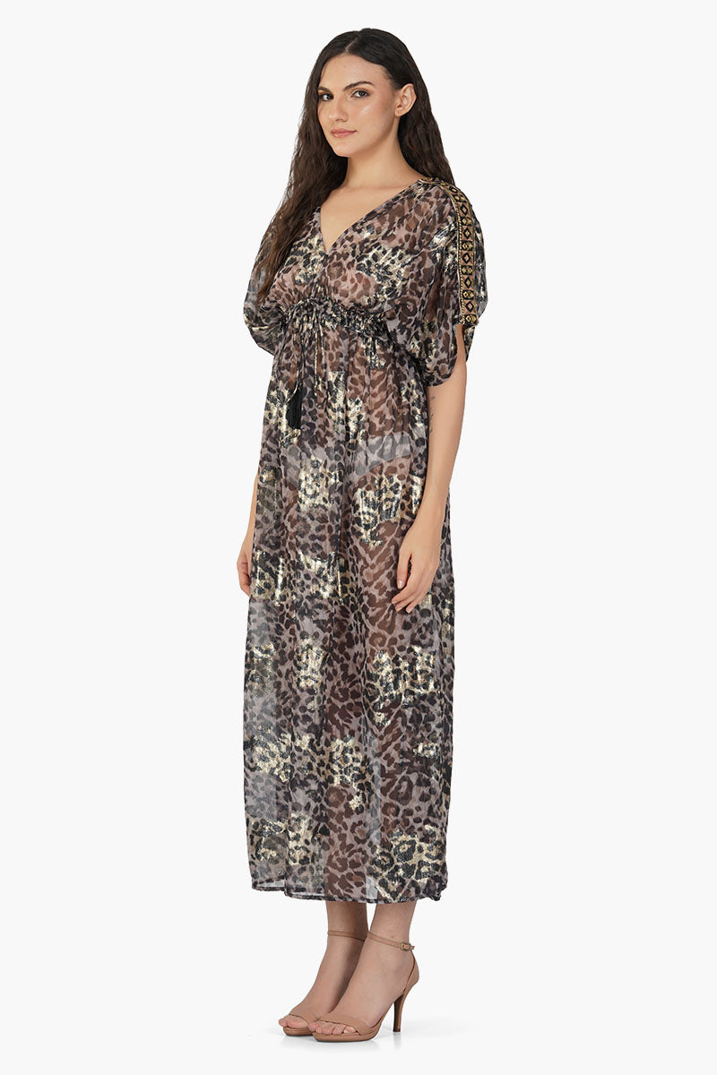 Black Panther Shiny Maxi Dress