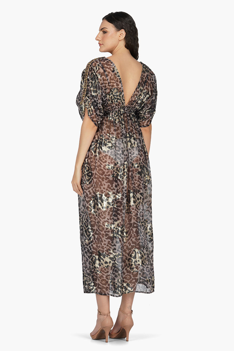 Black Panther Shiny Maxi Dress