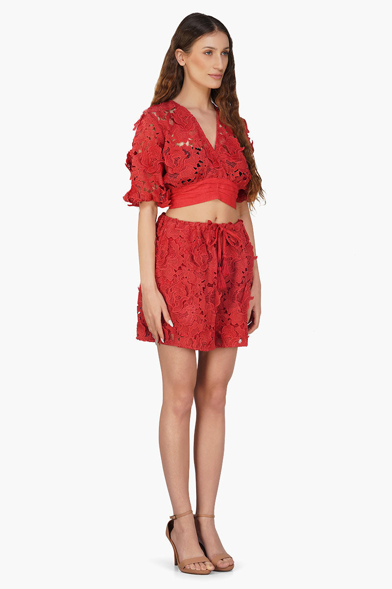 Rose Charm Lace Short