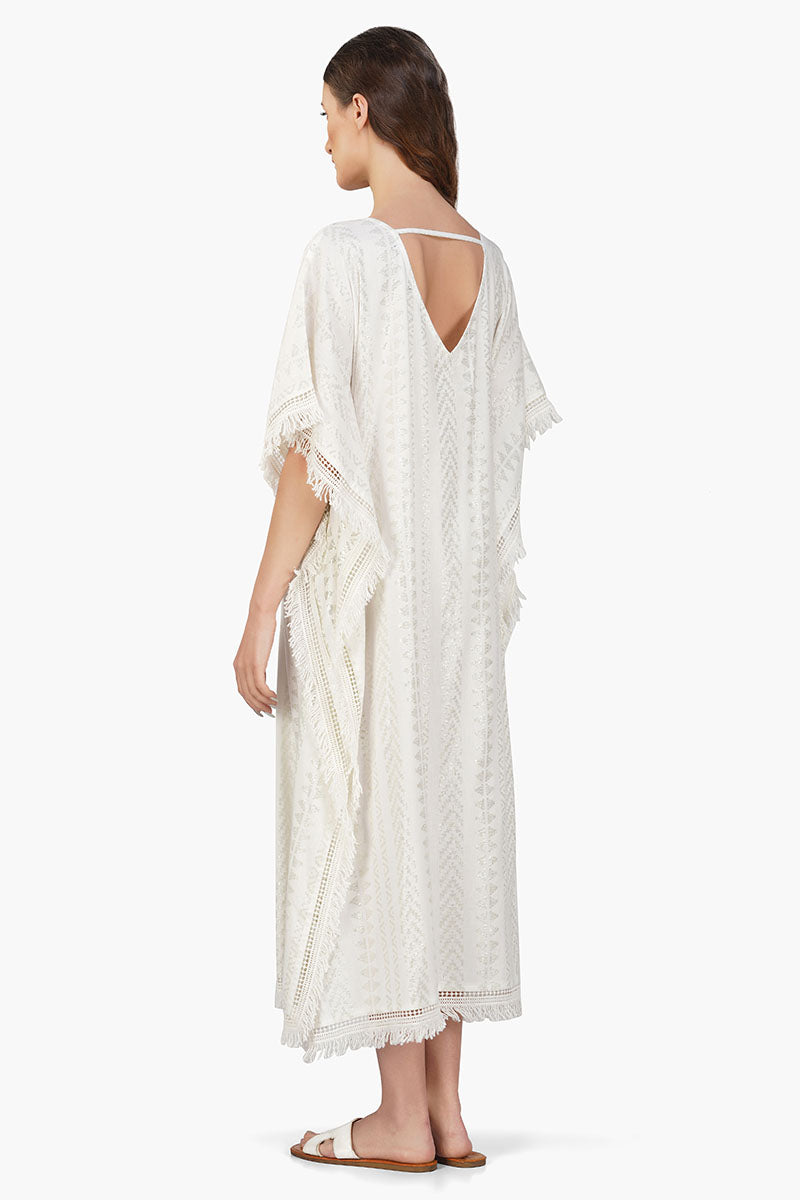Golden Pearl Lurex Tassel Kaftan