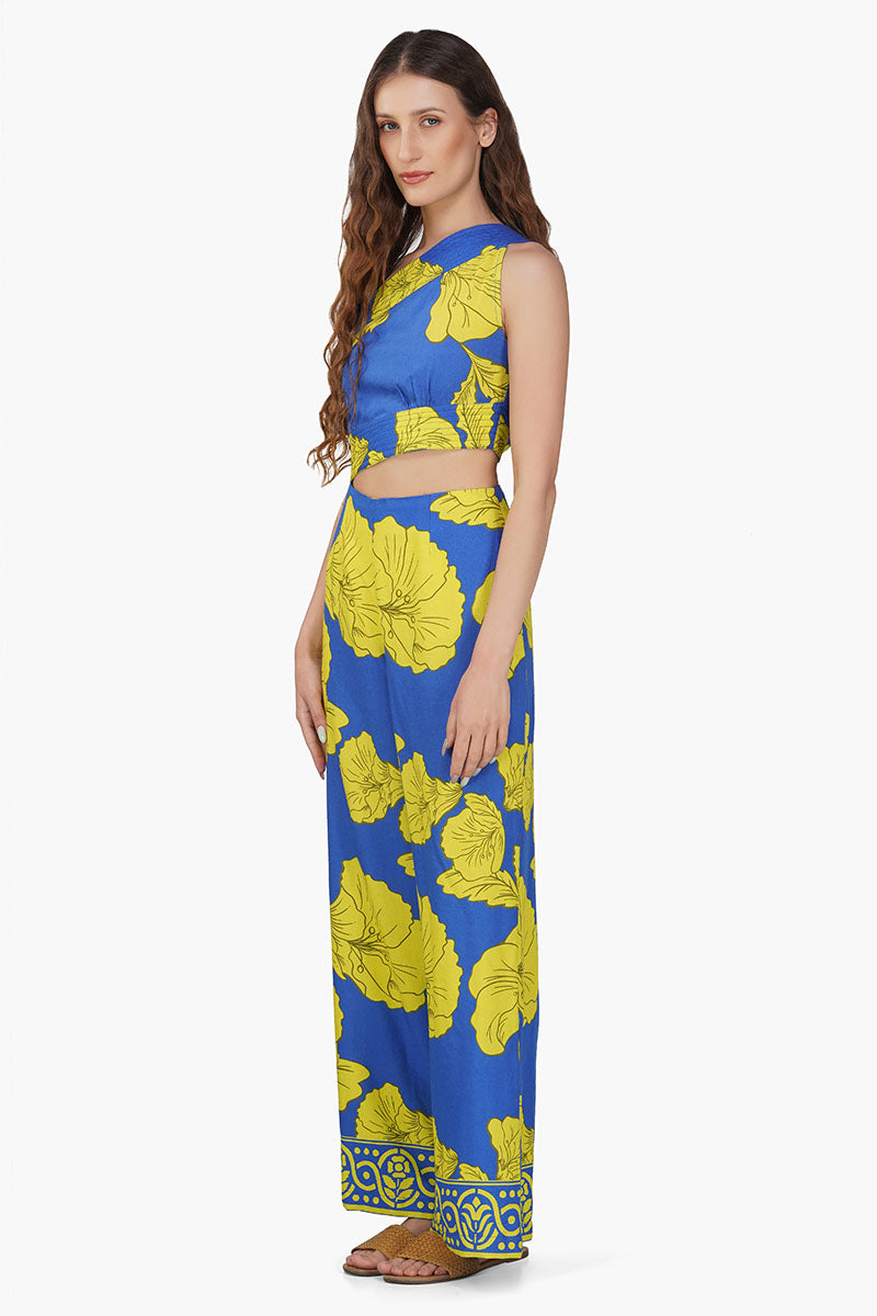 Yellow Daze Printed Jumpsuit