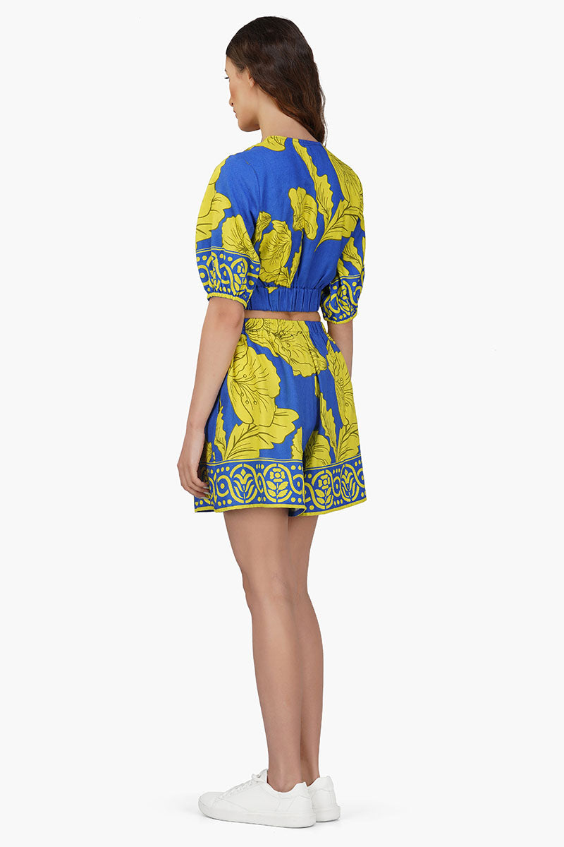 Yellow Daze Printed Shorts