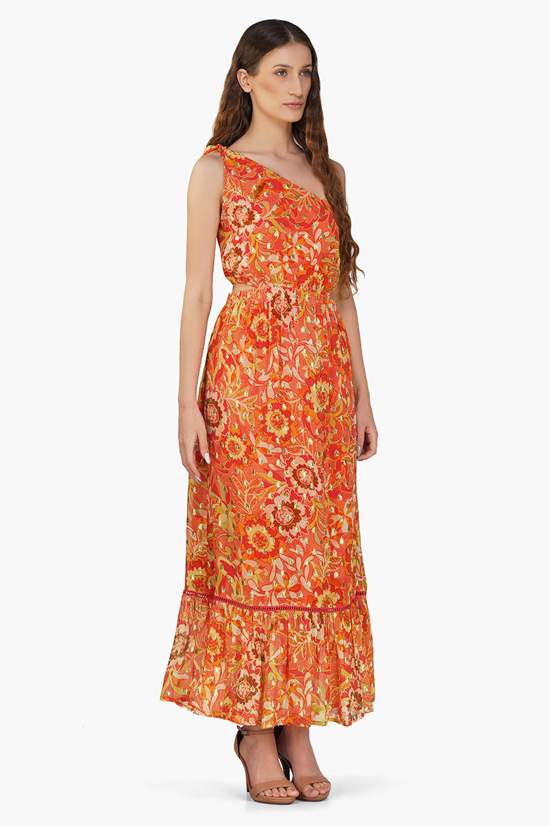 Garden Glory One Shoulder Dress