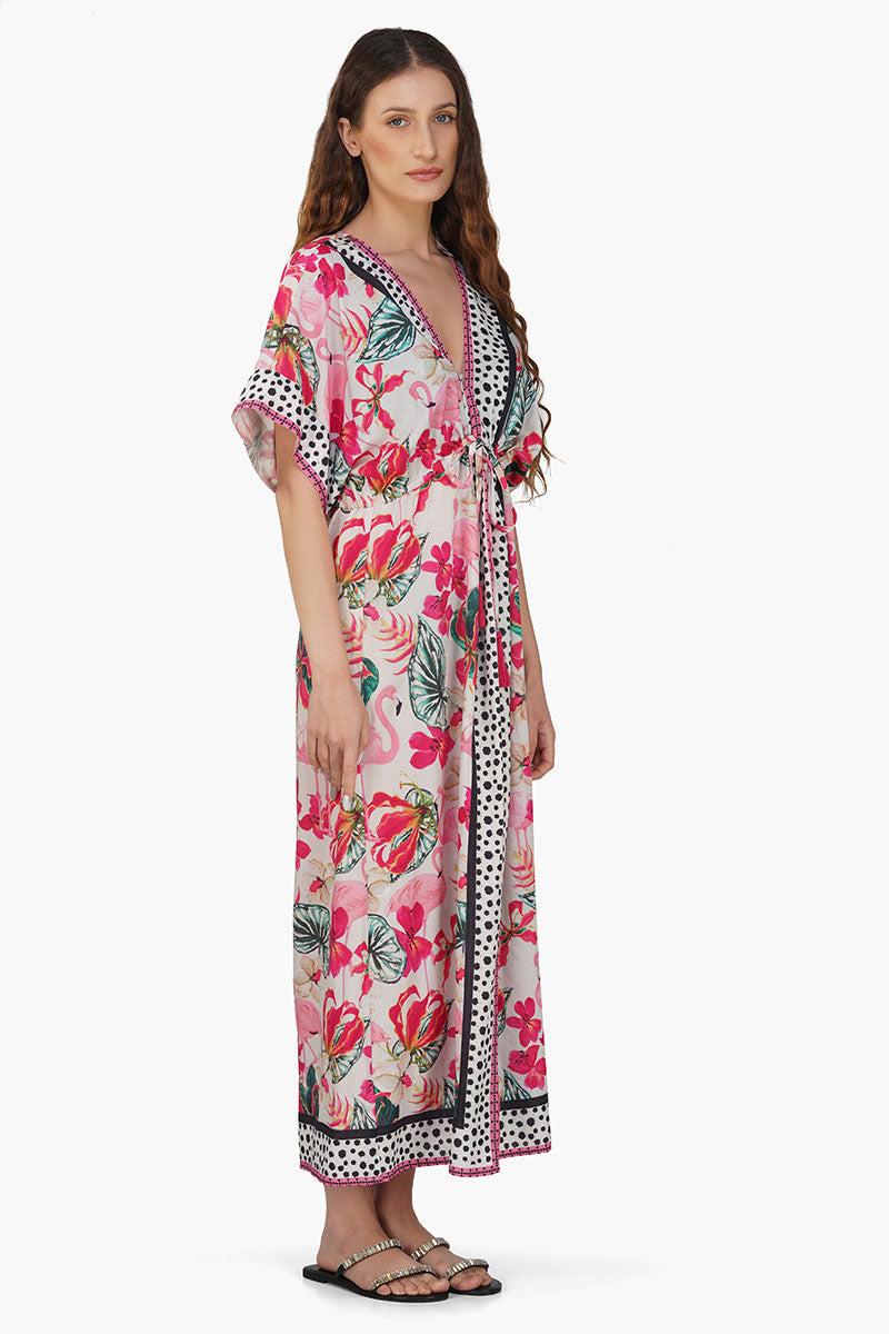 Flamingo Paradise Printed Dress