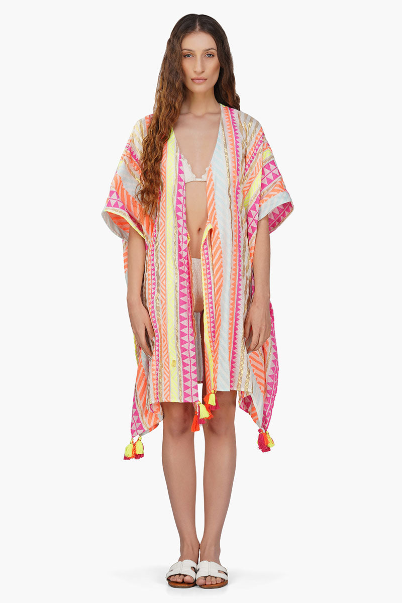 Miss Sparkling Stripe cover up top