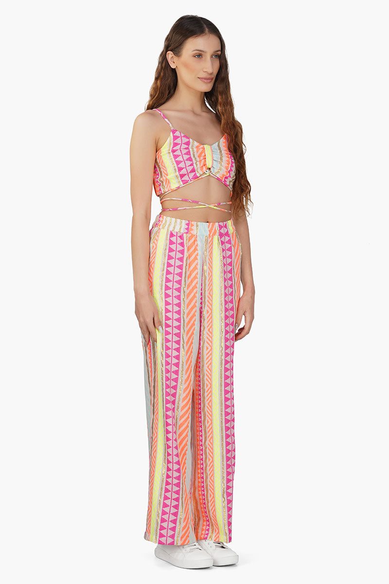 Fluorescent Striped Top