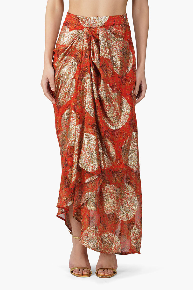 Omnia Lurex Frill Skirt