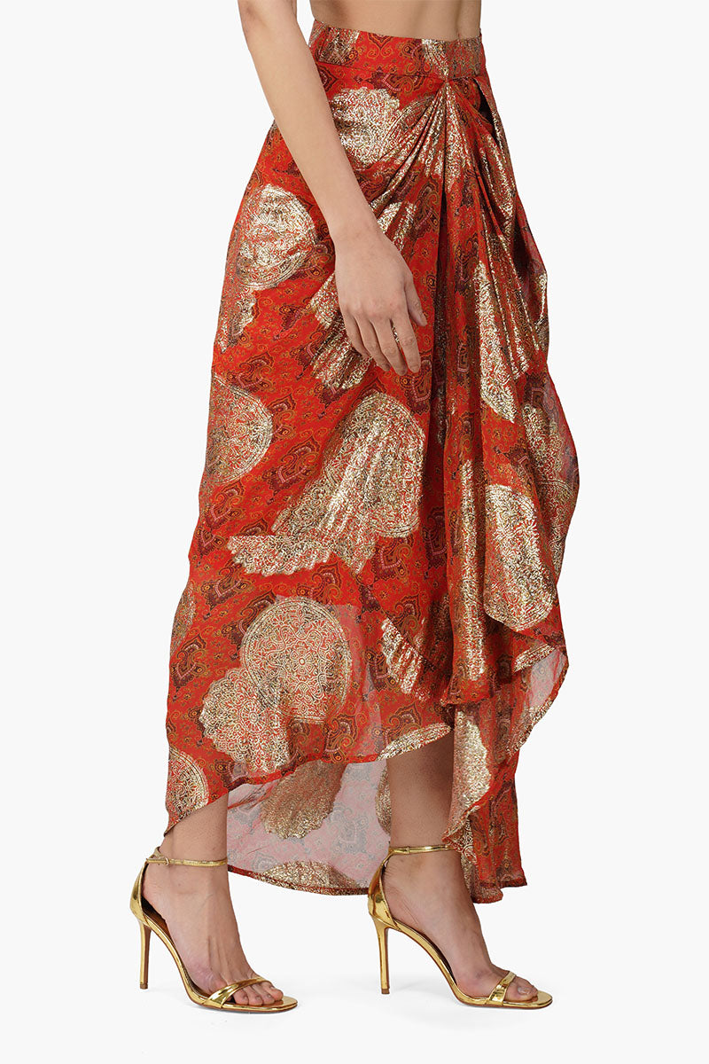 Omnia Lurex Frill Skirt