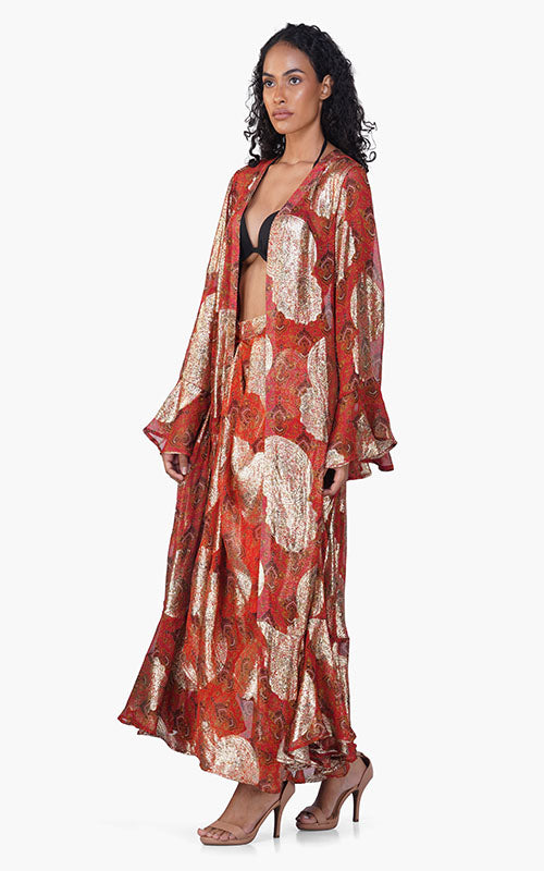 Omnia Lurex Frill Cover Up