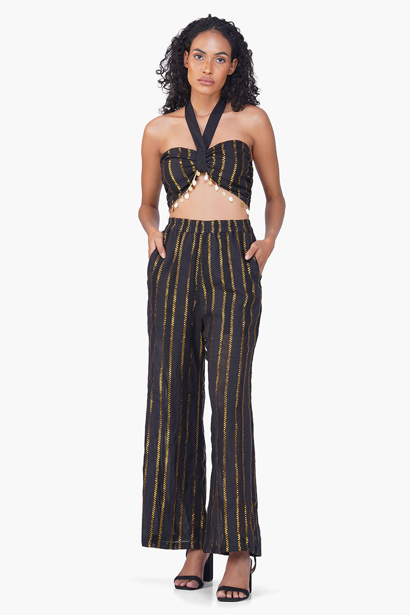 Gold Charm Seashell Croptop