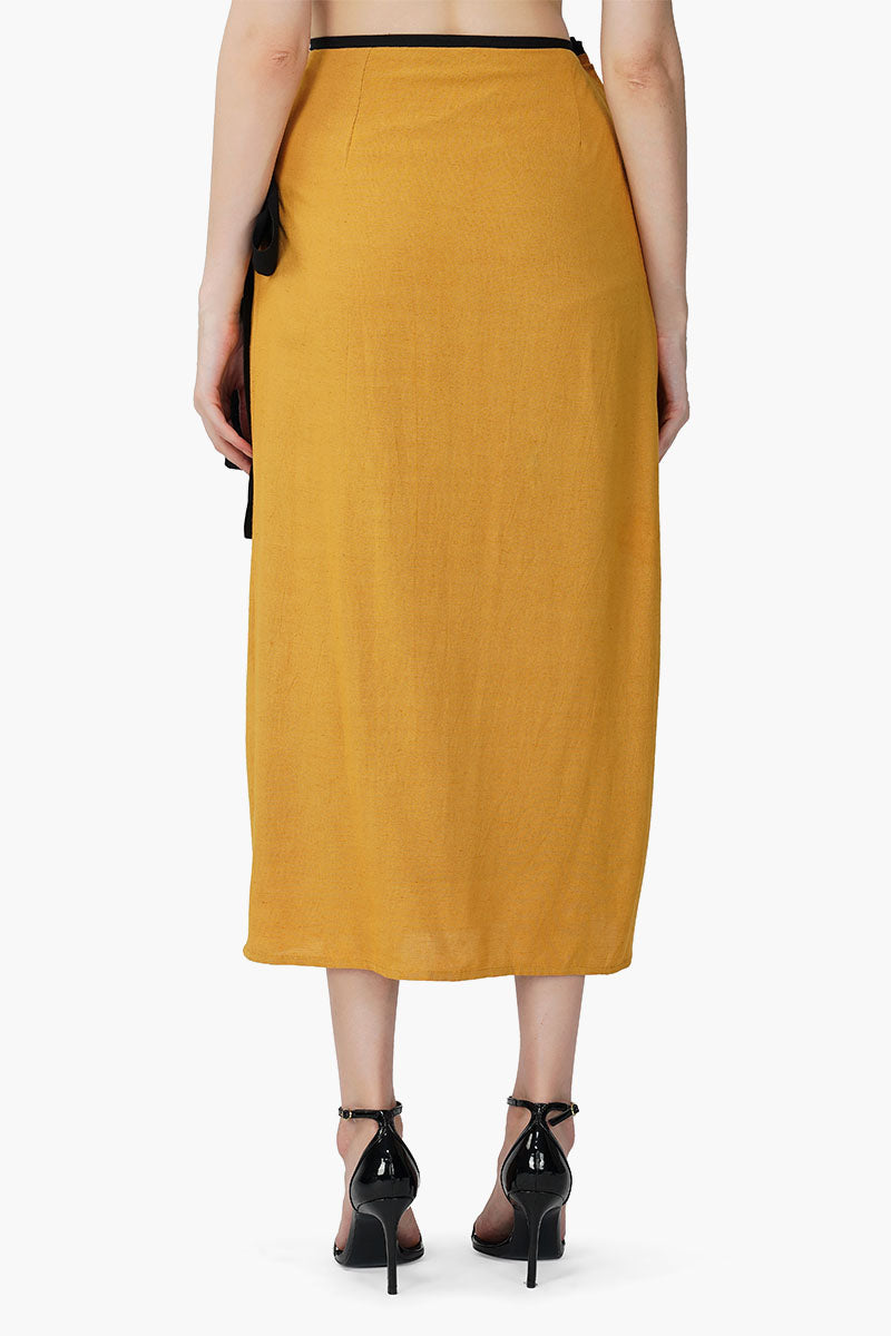 Medallion Palm Wrap Skirt