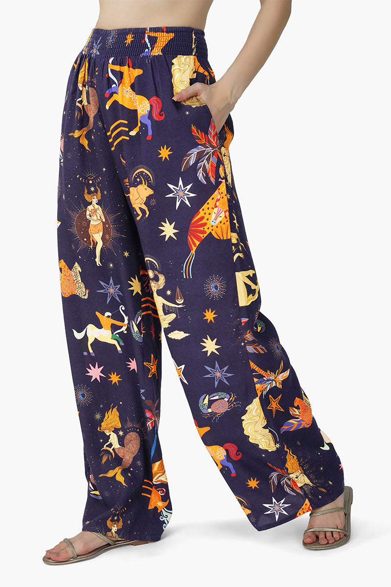 Dark Night Celestial Printed Pants