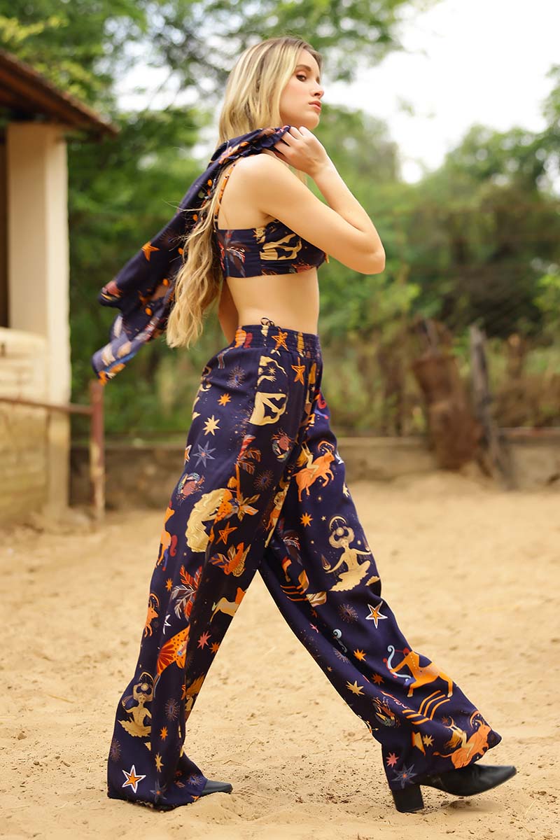 Dark Night Celestial Printed Pants