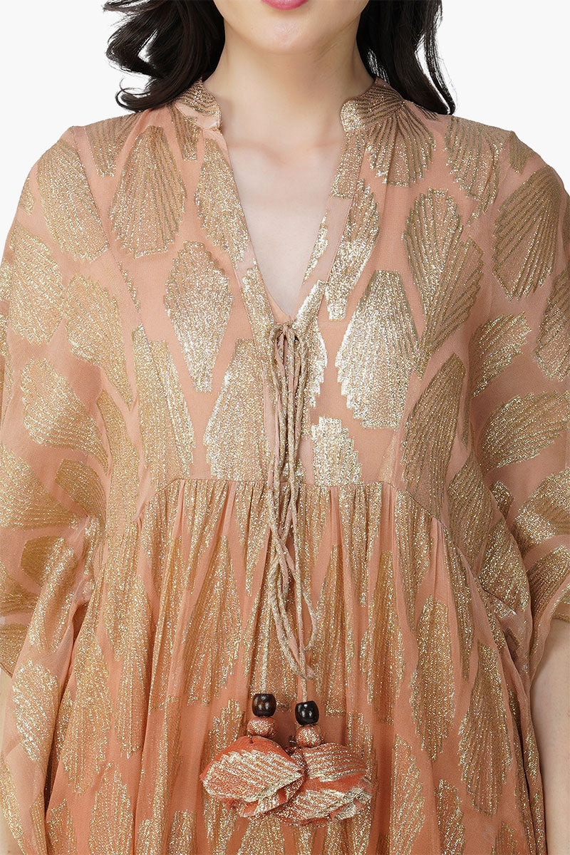 Sandstone Lurex Ombray Kaftan