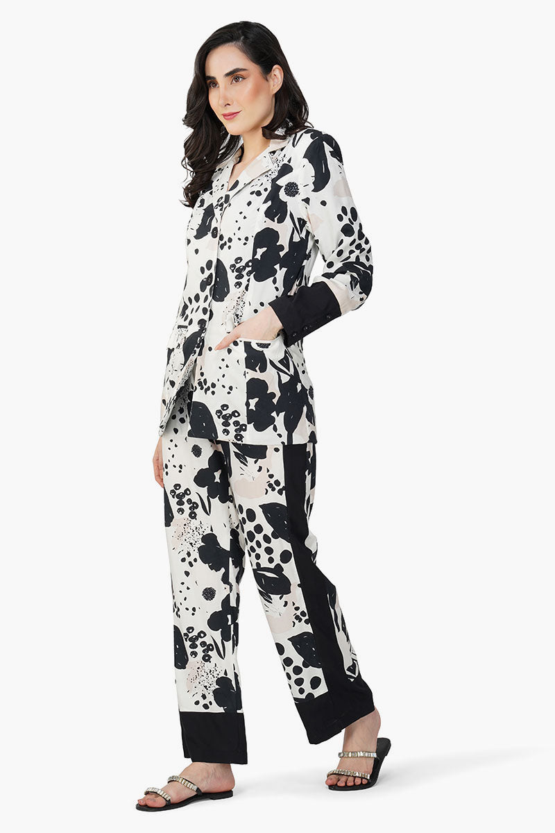 Garden Of Flowers Printed Blazer