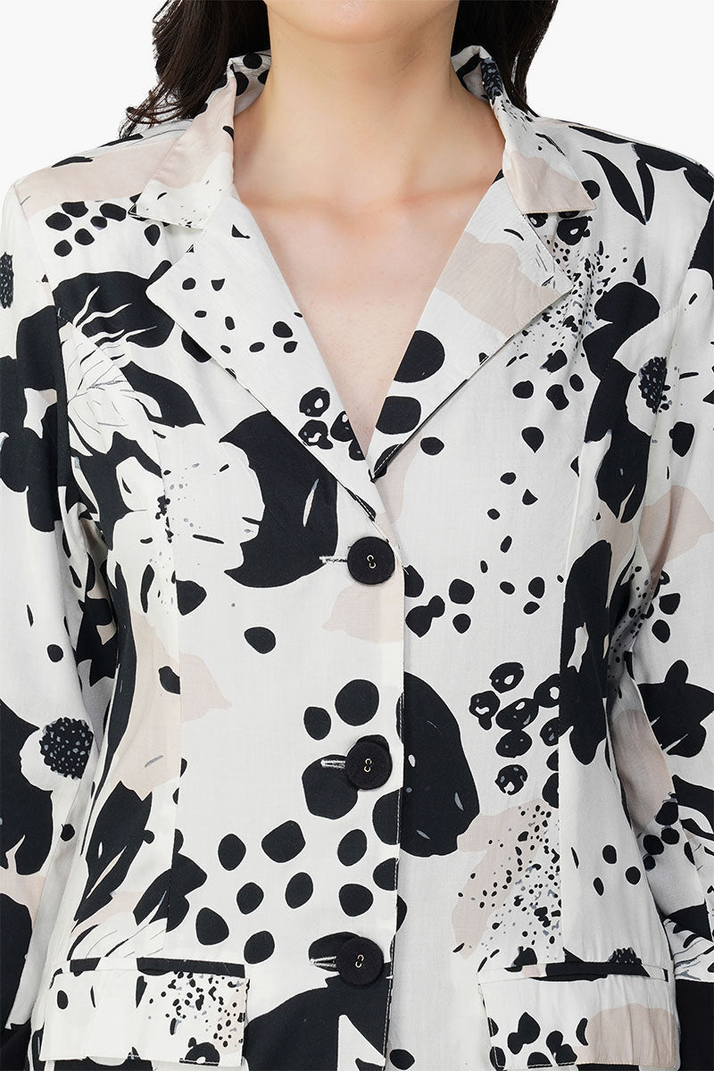 Garden Of Flowers Printed Blazer