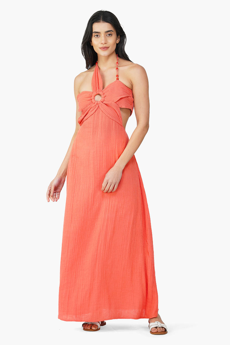 Nash Coral Flora Solid Dress