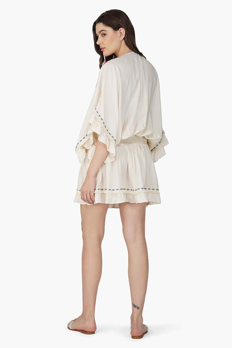 Flora Bird Wings Embellished Cover Up