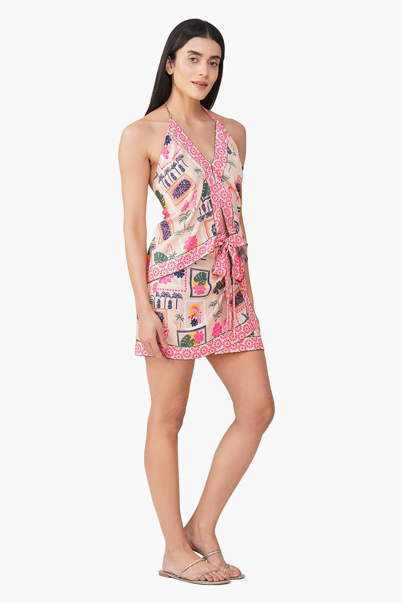 Manicured Farm Print Knot Top