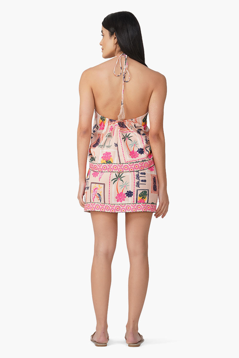 Manicured Farm Print Knot Top