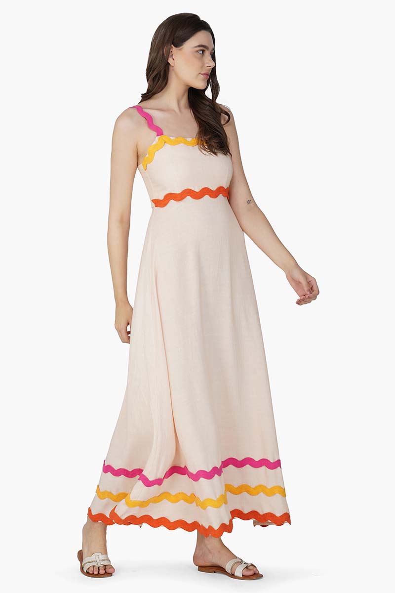 Lost In Rainbow Solid Maxi Dress