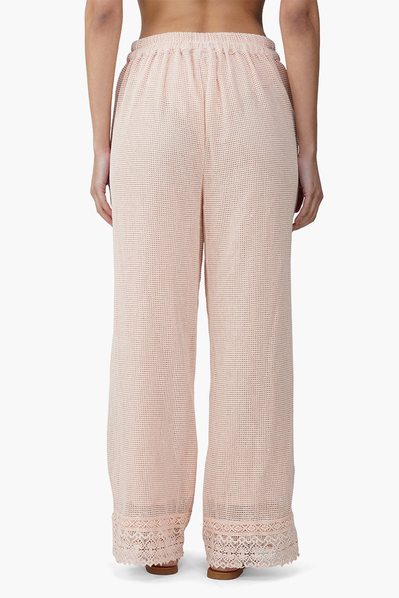 Summer Palm Patch Crochet Pants