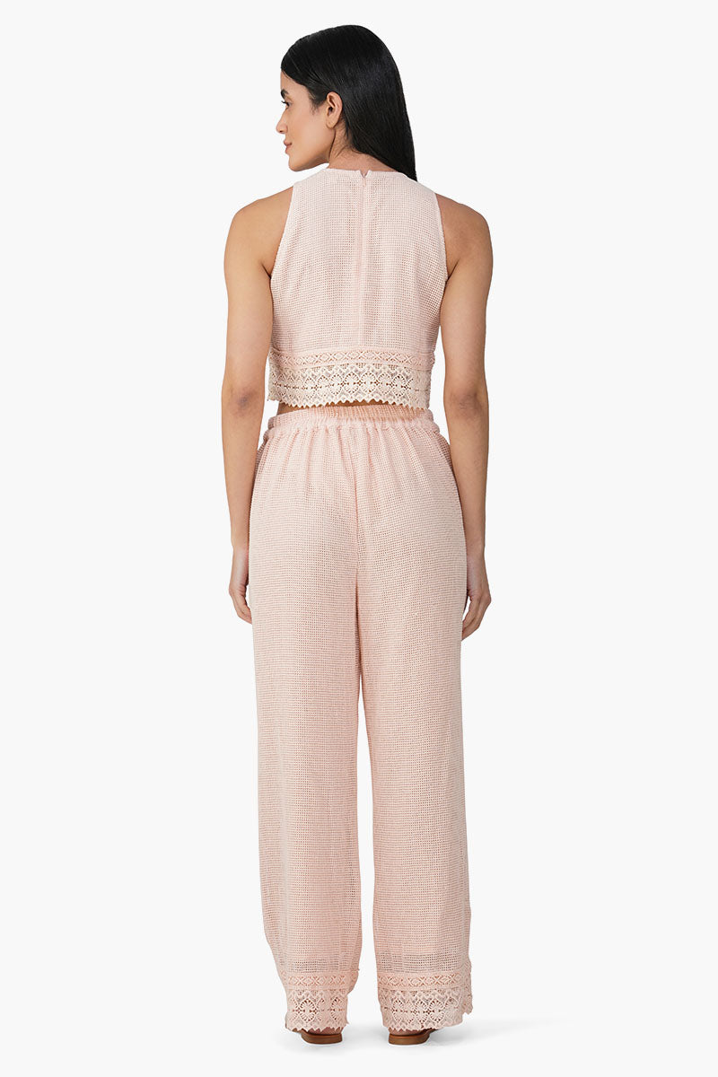 Summer Palm Patch Crochet Top