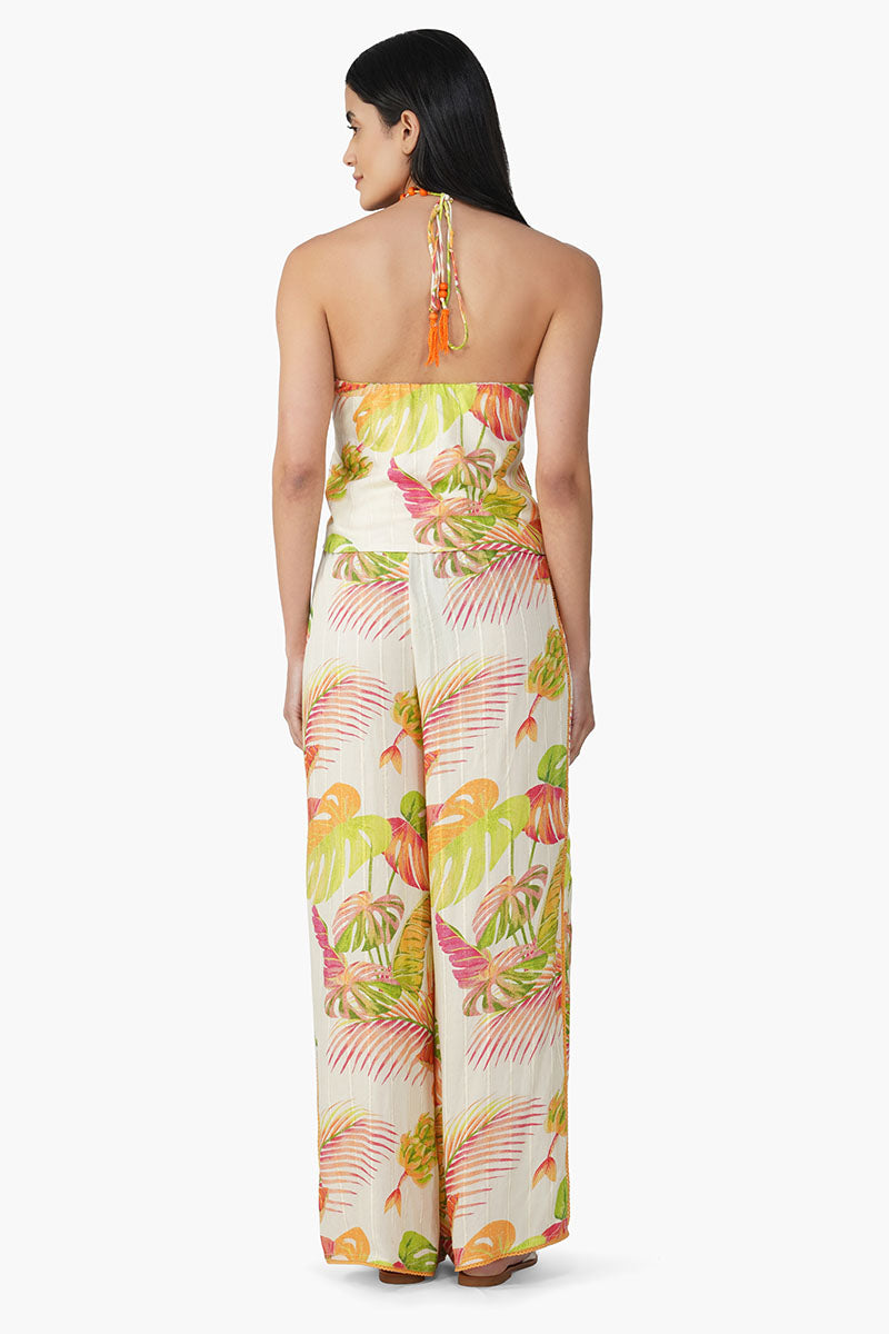 Dua Multi Tropics Printed Bead Top