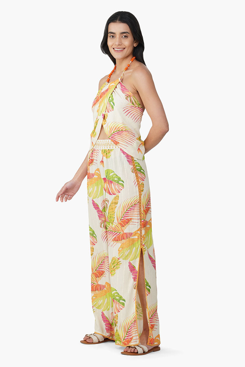 Dua Multi Tropics Printed Bead Top