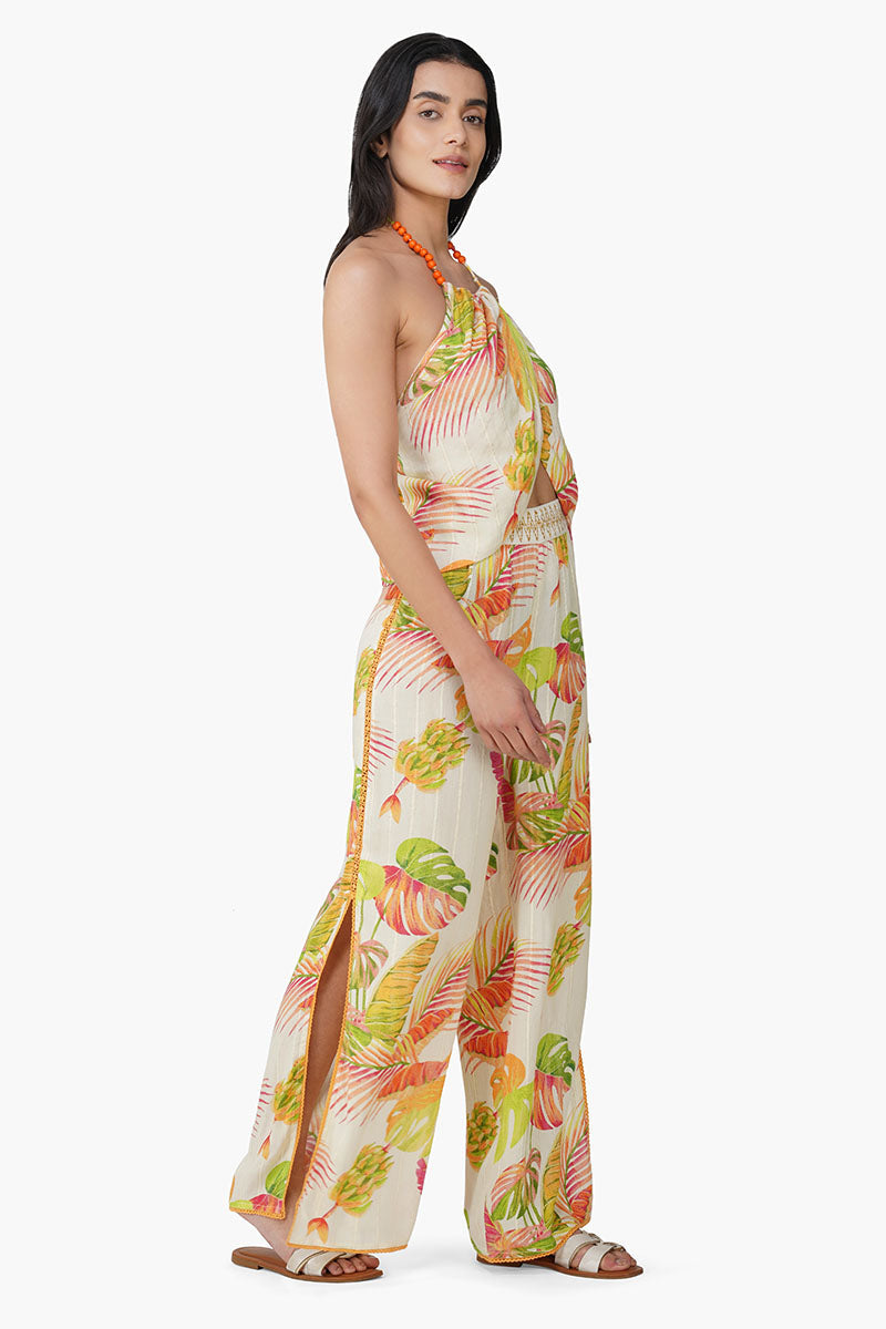 Dua Multi Tropics Printed Bead Top