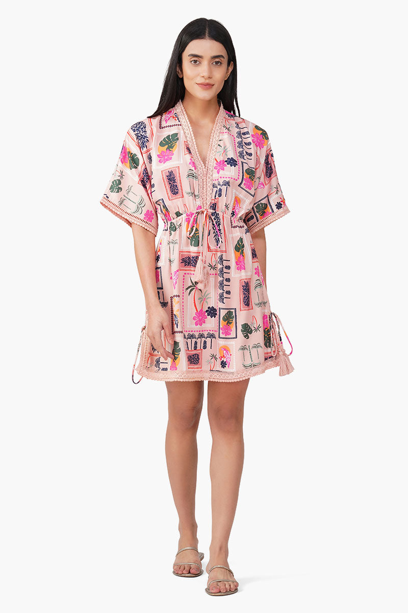 Manicured Farm Print Short Dress