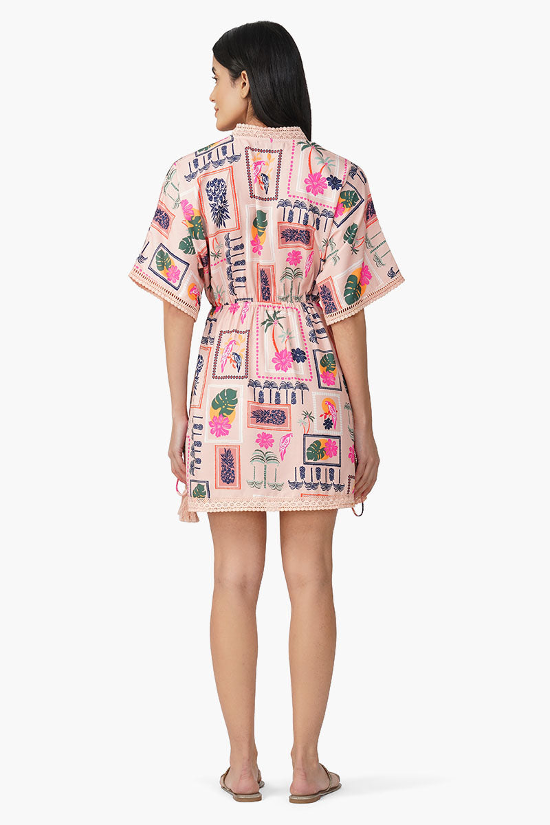 Manicured Farm Print Short Dress