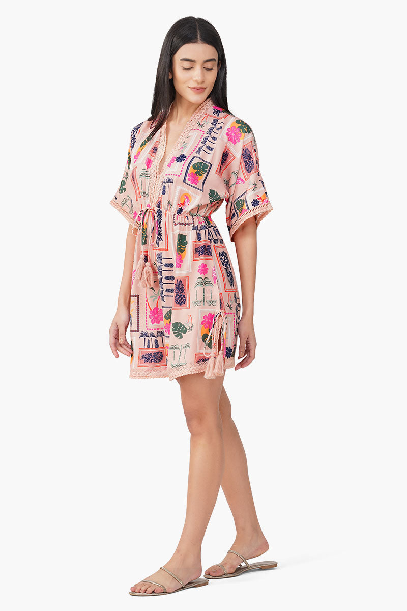 Manicured Farm Print Short Dress