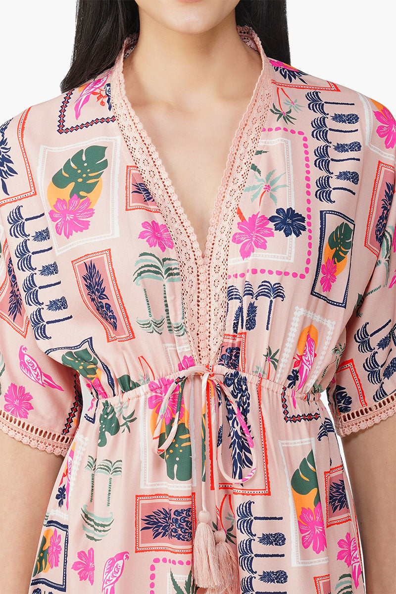 Manicured Farm Print Short Dress