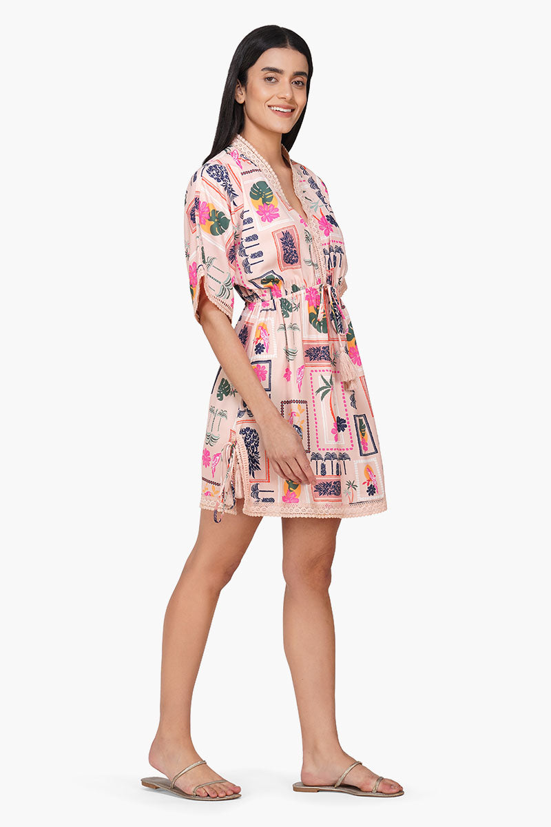 Manicured Farm Print Short Dress
