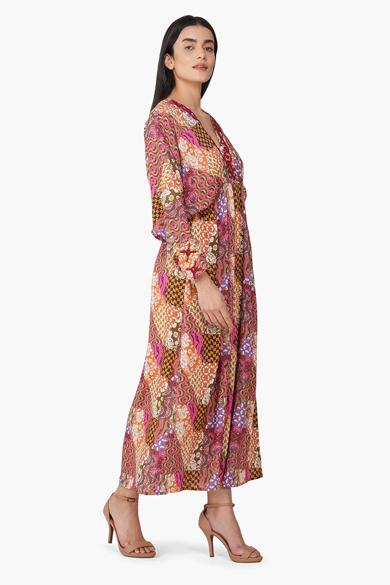 Lady Multiflora Embroidered Dress