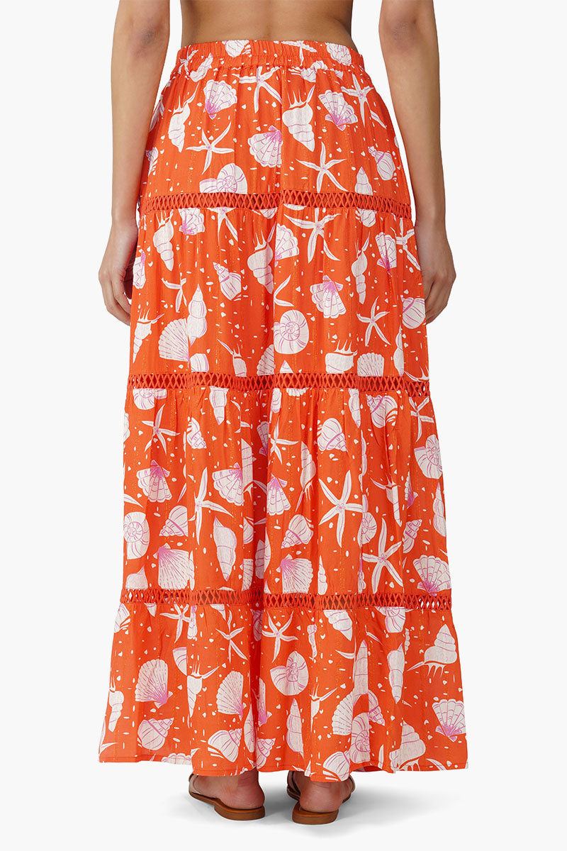Cassie Shell Printed Maxi Skirt