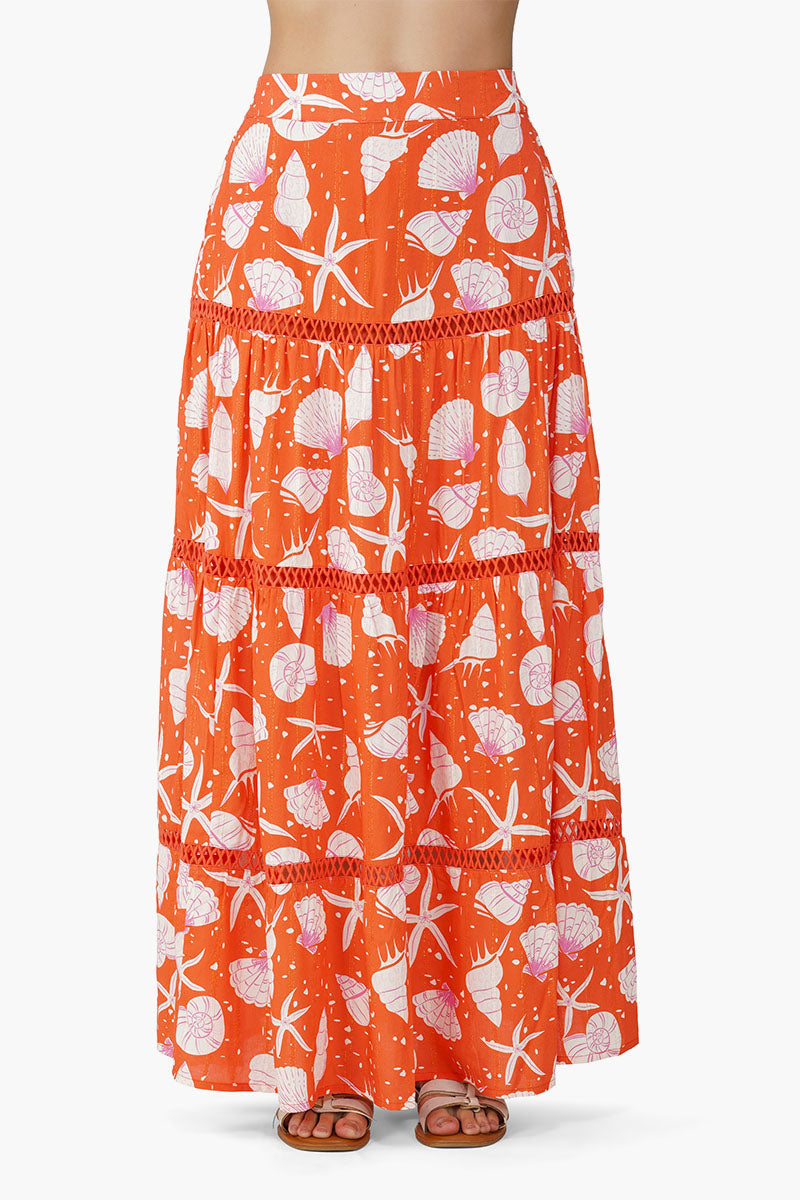 Cassie Shell Printed Maxi Skirt